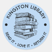 Stadtbibliothek Lesen Sie die Liebe, die es zurück Runder Aufkleber (Vorderseite)