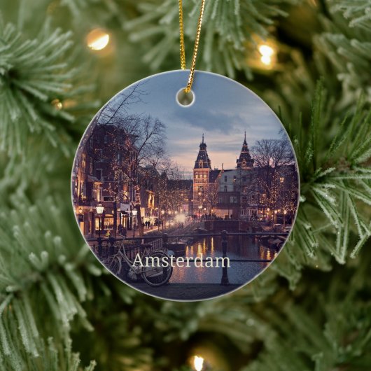 Stadtbild Amsterdam Keramik Ornament (Baum)