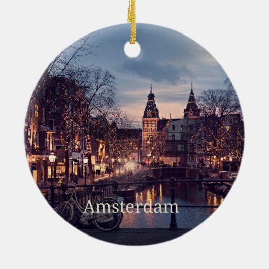 Stadtbild Amsterdam Keramik Ornament (Hinten)