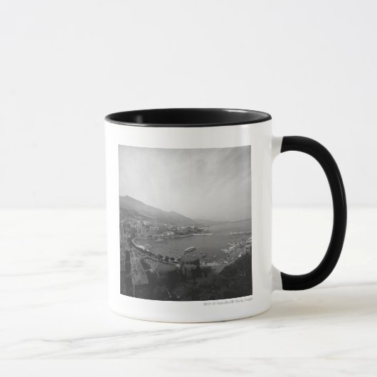 Stadtbild an erhöhter Ansicht des Hafens B&W Tasse (Rechts)