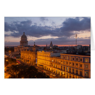 Stadtbild bei Sonnenuntergang, Havanna, Kuba