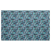 Stadtbild, blau, schwarz, türkis stoff (Yard (91,4 cm))