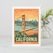 Stadtbild California Blickfang Vector Design Dankeskarte (Stehend Vorderseite)