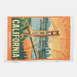 Stadtbild California Blickfang Vector Design Geschirrtuch