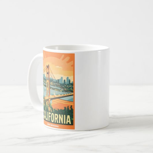 Stadtbild California Blickfang Vector Design Kaffeetasse (Vorderseite Links)