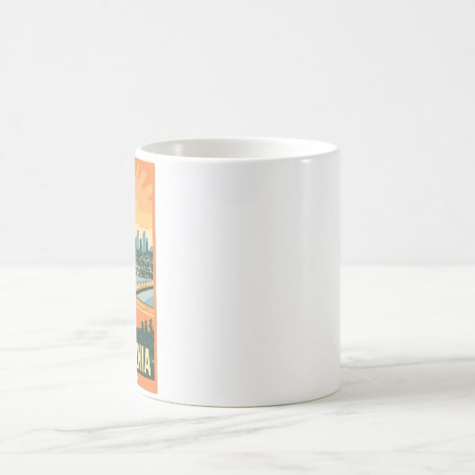 Stadtbild California Blickfang Vector Design Kaffeetasse (Mittel)