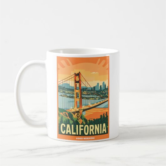 Stadtbild California Blickfang Vector Design Kaffeetasse (Links)