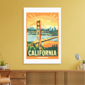 Stadtbild California Blickfang Vector Design Leinwanddruck (Insitu (Wohnzimmer))