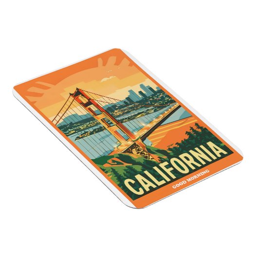 Stadtbild California Blickfang Vector Design Magnet (Rechte Seite)