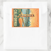 Stadtbild California Blickfang Vector Design Rechteckiger Aufkleber (Tasche)