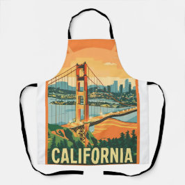 Stadtbild California Blickfang Vector Design Schürze