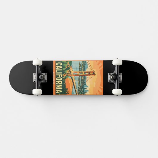 Stadtbild California Blickfang Vector Design Skateboard (Horizontal)