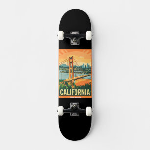 Stadtbild California Blickfang Vector Design Skateboard