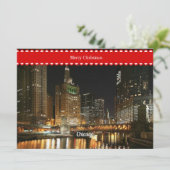 Stadtbild Chicago, Weihnachtsgrüße, Karte (Stehend Vorderseite)