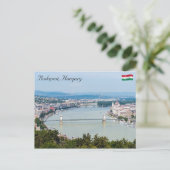 Stadtbild der Donau in Budapest - Ungarn Postkarte (Stehend Vorderseite)