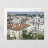 Stadtbild des historischen Prag, Tschechische Repu Postkarte (Vorne/Hinten)