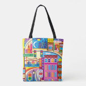 Stadtbild Farben Tasche (Rückseite)