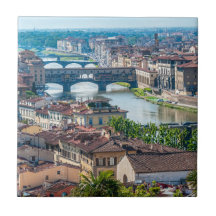 Stadtbild Florenz - Ponte Vecchio über dem Fluss A