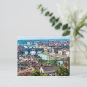 Stadtbild Florenz - Ponte Vecchio über dem Fluss A Postkarte (Stehend Vorderseite)