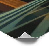 Stadtbild Geräumige Farben Art Deco Stil 3:2 Poster (Ecke)