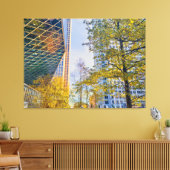 Stadtbild Herbst mit moderner Architektur Leinwanddruck (Insitu (Wohnzimmer))