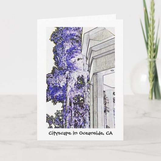 Stadtbild im Ozeanufer, CA Karte (Vorderseite)