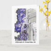 Stadtbild im Ozeanufer, CA Karte (Gelbe Blume)