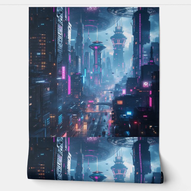 Stadtbild: Immersive 3D-Technik Tapete (Abrollen)