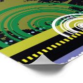 Stadtbild in der Abenddämmerung Poster (Ecke)