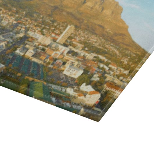 Stadtbild Kapstadt mit Tafelberg Schneidebrett (Ecke)