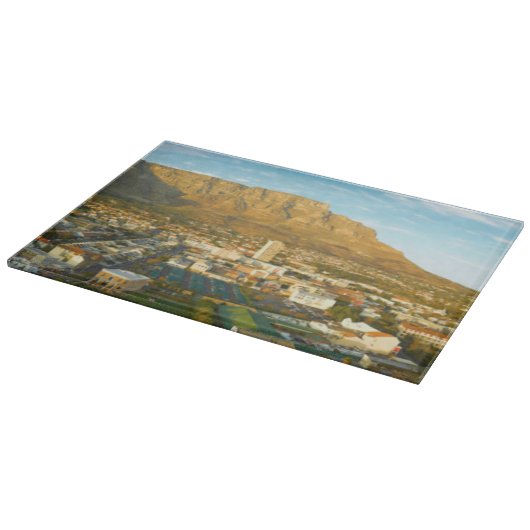 Stadtbild Kapstadt mit Tafelberg Schneidebrett (Ecke)