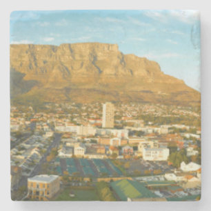 Stadtbild Kapstadt mit Tafelberg Steinuntersetzer