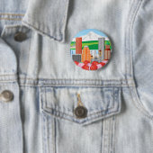 Stadtbild-Knopf Portlands Oregon Button (Beispiel)