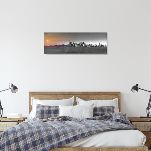 Stadtbild Leinwand Poster breit (Insitu (Schlafzimmer))
