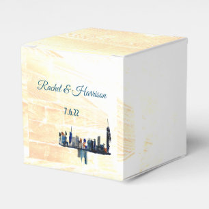 Stadtbild London Gemalte Landschaft  Hochzeit   Geschenkschachtel
