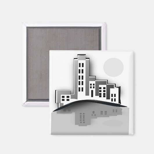 Stadtbild Magnet (Vorderseite/Rückseite)