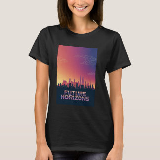 Stadtbild mit Abstrakten Elementen Kunst T-Shirt