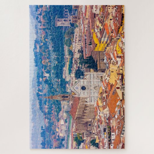 Stadtbild mit Basilika S. Croce, Florenz, Italien Puzzle (Vertikal)