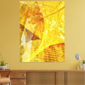 Stadtbild mit Herbstuntergang Leinwanddruck (Insitu (Wohnzimmer))