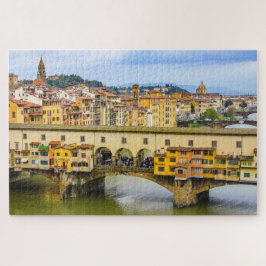 Stadtbild mit Ponte Vecchio, Florenz, Italien Puzzle