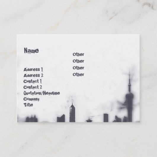 Stadtbild - mollig visitenkarte (Vorderseite)