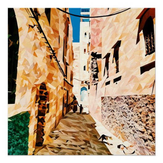 Stadtbild Mosaik Poster (Vorderseite)