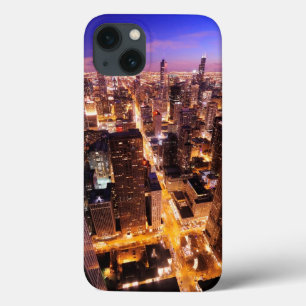 Stadtbild nachts von Chicago Case-Mate iPhone Hülle