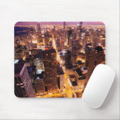 Stadtbild nachts von Chicago Mousepad (Mit Mouse)