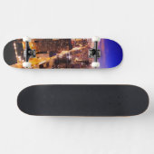 Stadtbild nachts von Chicago Skateboard (Horizontal)