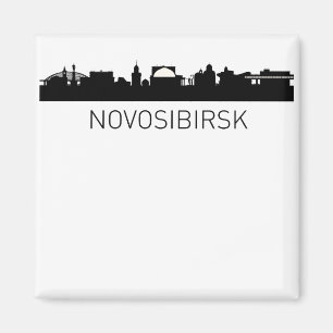 Stadtbild Nowosibirsks Russland Magnet