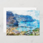 Stadtbild Puerto de Morgan auf Gran Canaria. Farbe Postkarte (Vorne/Hinten)