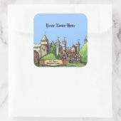 Stadtbild Quadratischer Aufkleber (Tasche)