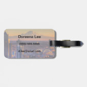 Stadtbild Seattle Downtown, Fußball Gepäckanhänger (Rückseite horizontal)