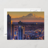 Stadtbild Seattle Downtown, Fußball Postkarte (Vorne/Hinten)